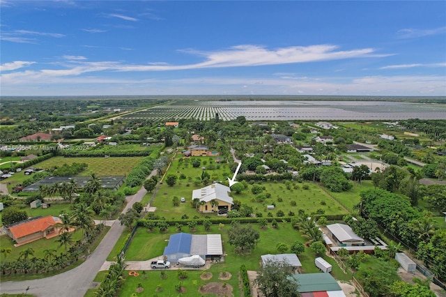 aerial view featuring a rural view