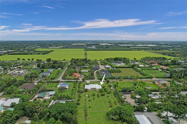 drone / aerial view featuring a rural view