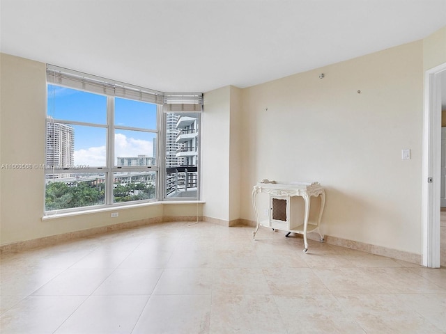 view of tiled spare room