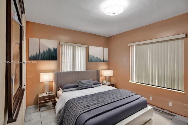 view of tiled bedroom