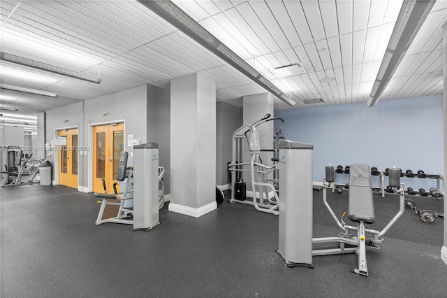 view of exercise room