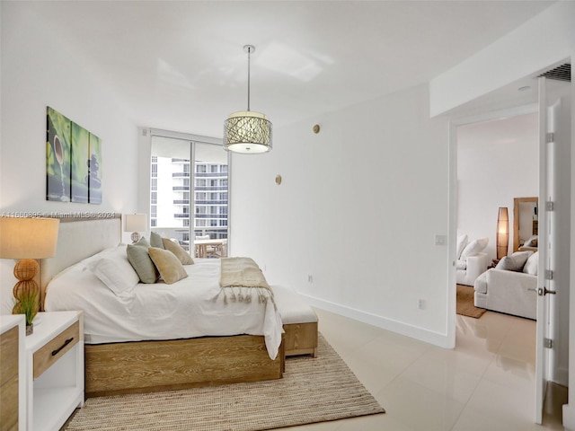 view of tiled bedroom