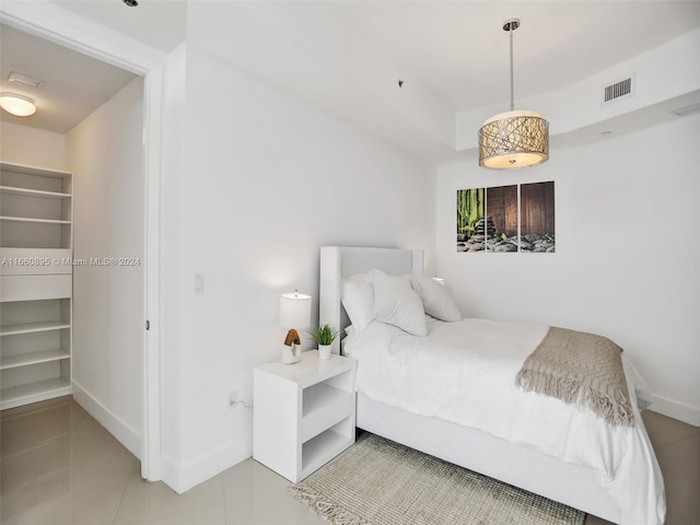 view of tiled bedroom