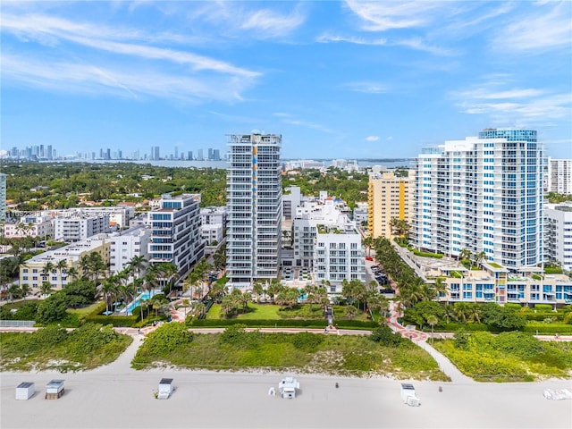 bird's eye view featuring a view of city