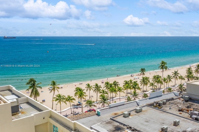 property view of water with a view of the beach