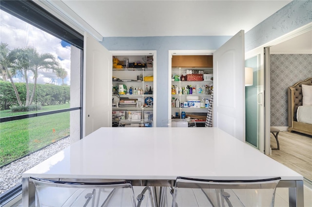 interior space featuring light hardwood / wood-style flooring