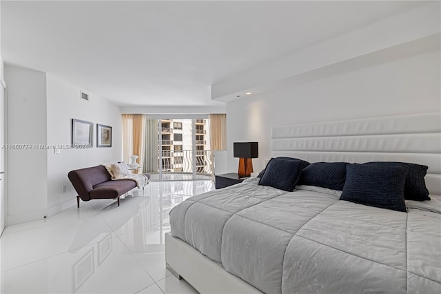 view of tiled bedroom