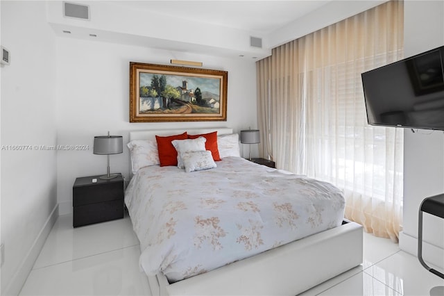 view of tiled bedroom