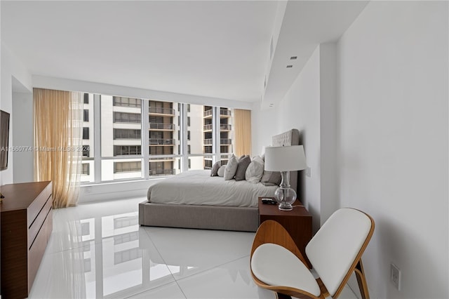 view of tiled bedroom