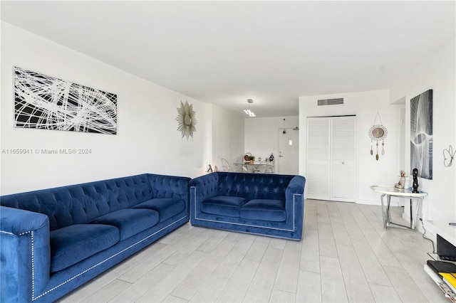 living room featuring hardwood / wood-style floors