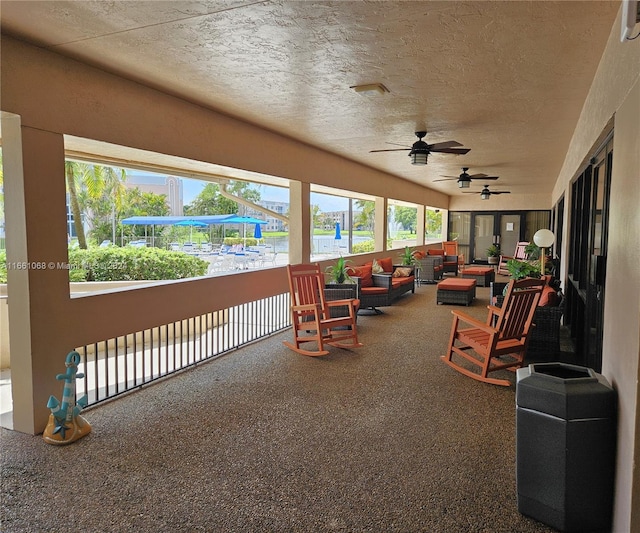 view of sunroom