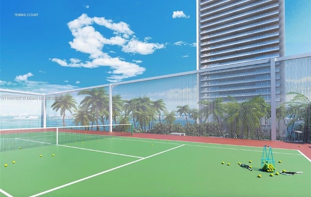 view of tennis court