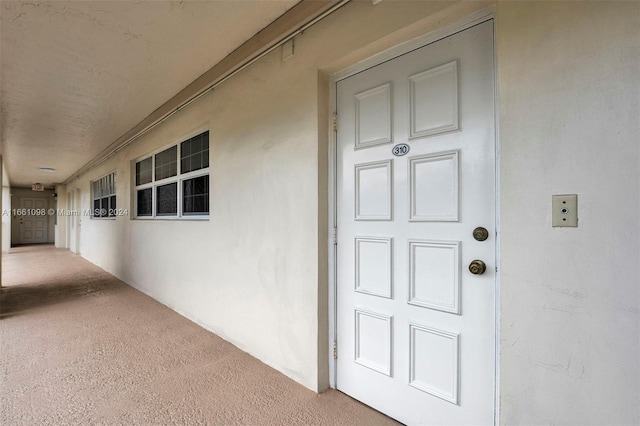 view of doorway to property