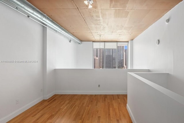 empty room featuring light hardwood / wood-style floors