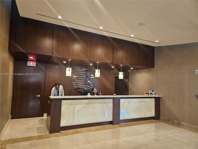 view of reception area