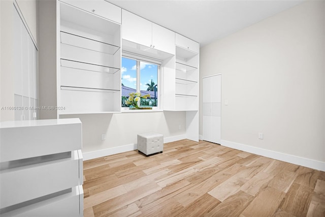 empty room featuring light wood-type flooring