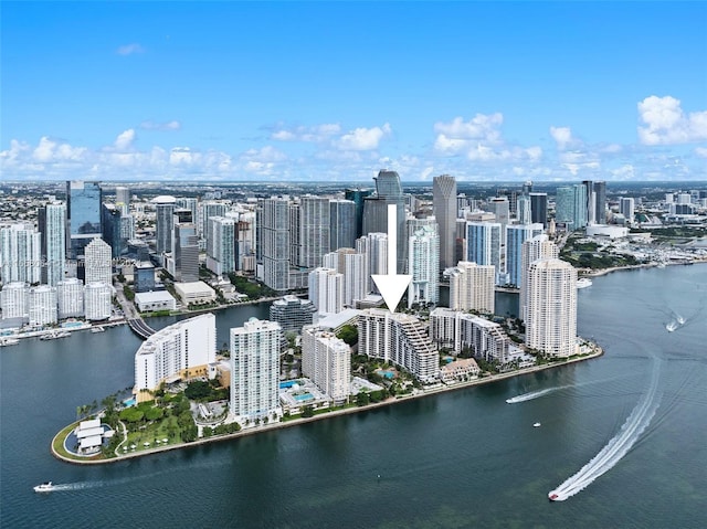 view of city featuring a water view