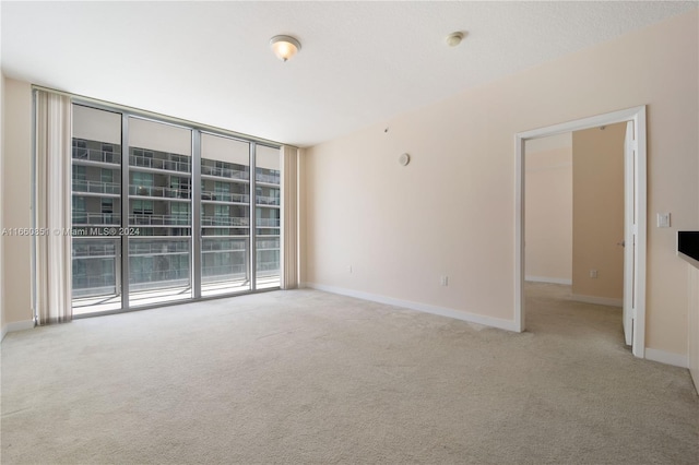 spare room with light colored carpet