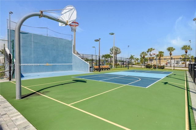 view of sport court featuring basketball court