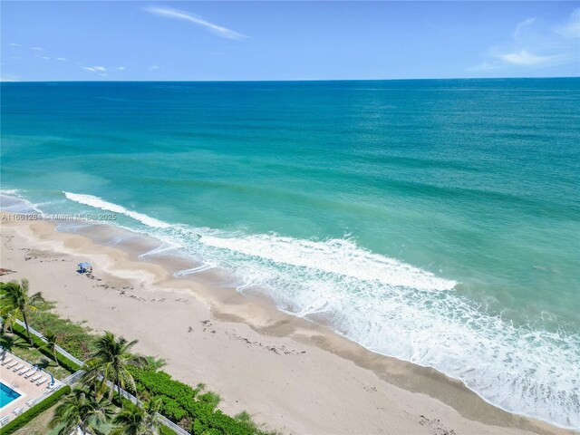 property view of water with a view of the beach