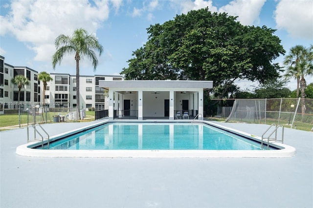 view of pool with a patio