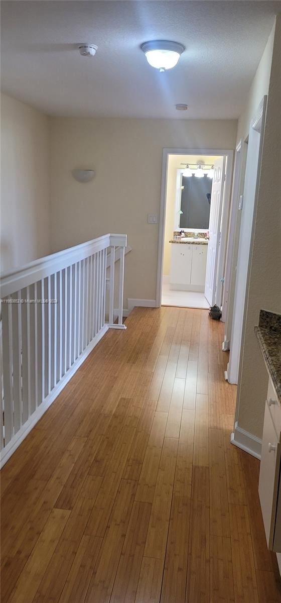 hall featuring light hardwood / wood-style flooring