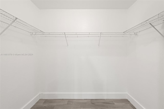 spacious closet with hardwood / wood-style floors