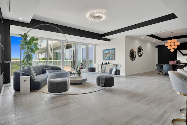4701 N Meridian Ave Unit 510, Miami Beach, FL 33140 - living area featuring baseboards and light tile patterned flooring