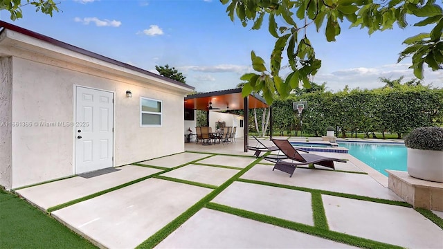 view of pool with a patio