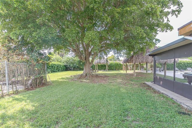 view of yard featuring a gazebo