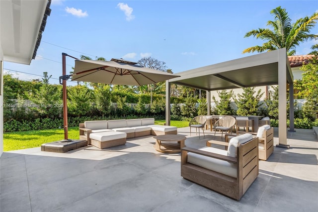 view of patio / terrace featuring outdoor lounge area