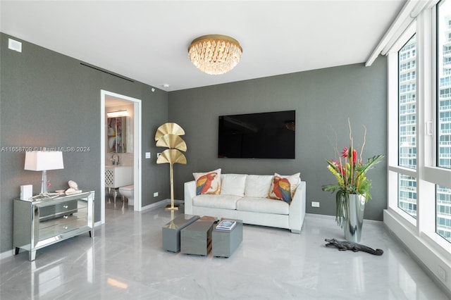 living room with a wealth of natural light