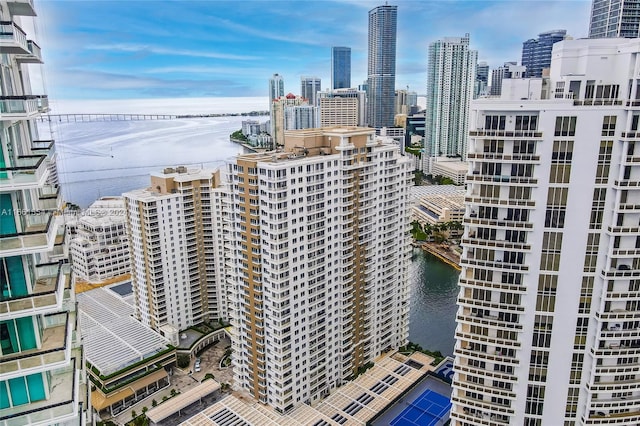 view of city featuring a water view