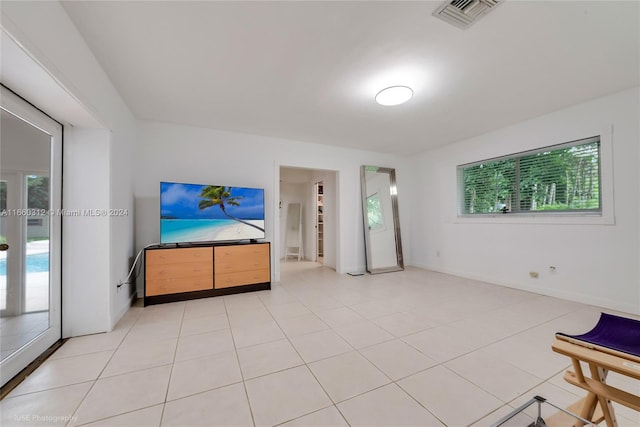 view of tiled living room