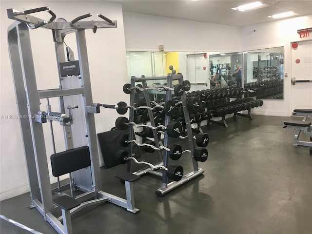 view of exercise room