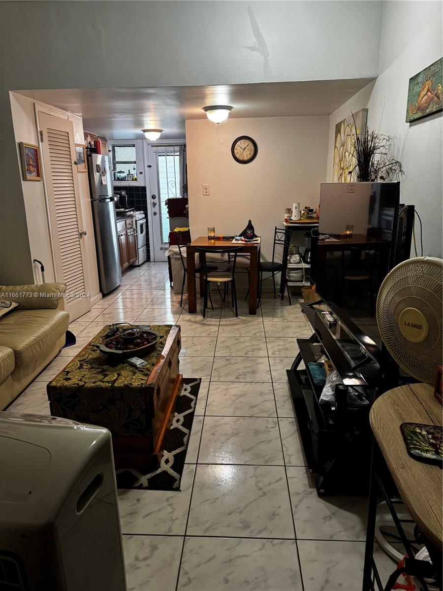 view of tiled living room