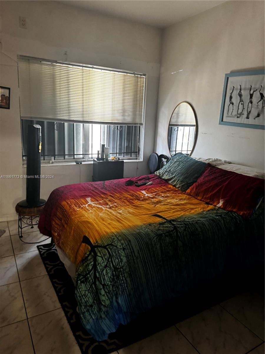 view of tiled bedroom