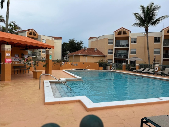 view of pool with a patio