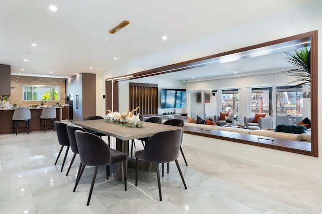 view of dining space
