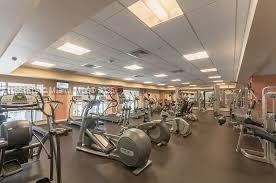 exercise room featuring a paneled ceiling