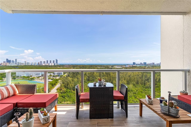 balcony featuring outdoor lounge area