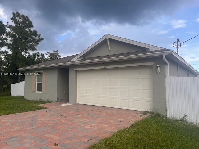 ranch-style house with a garage