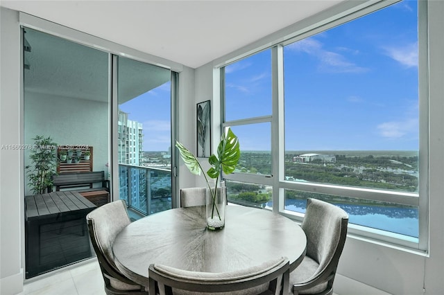 view of sunroom