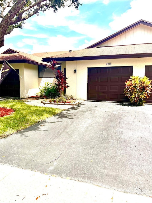 ranch-style house with a garage