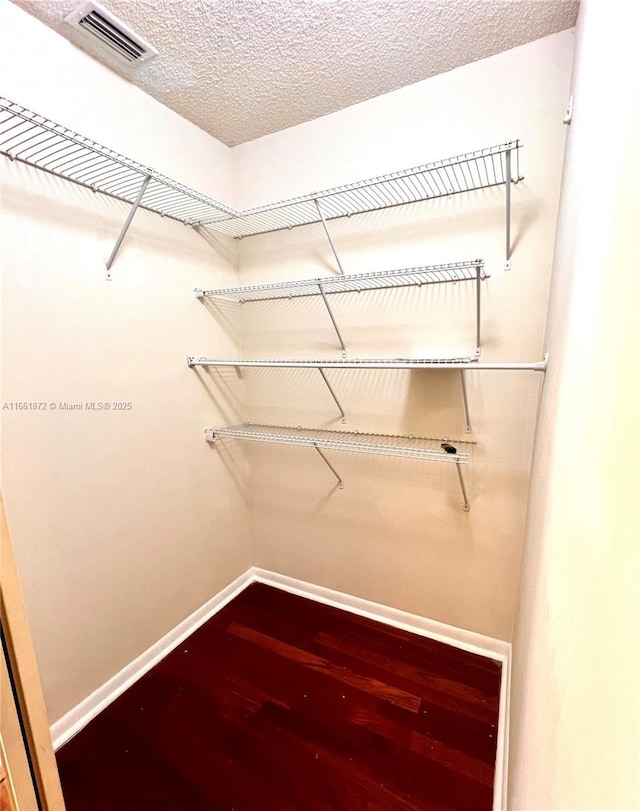 spacious closet featuring wood-type flooring