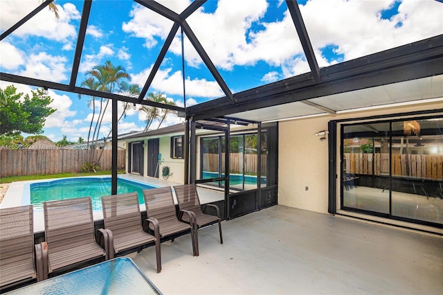 11533 SW 59th Ct, Cooper City, FL 33330 - view of pool featuring a patio area, a fenced backyard, and a lanai