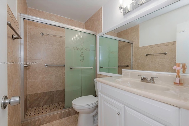 11533 SW 59th Ct, Cooper City, FL 33330 - bathroom with vanity, a stall shower, and tile patterned floors