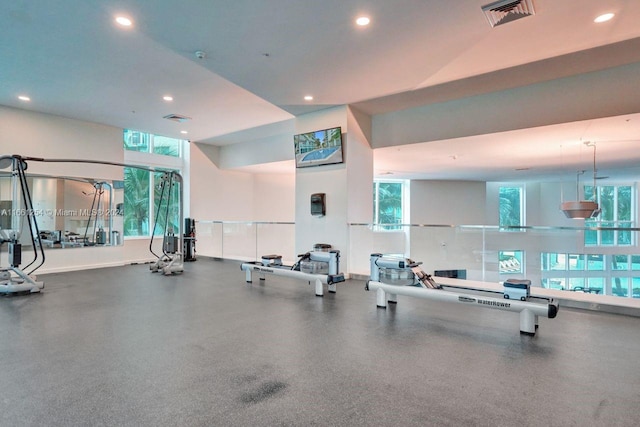 view of exercise room