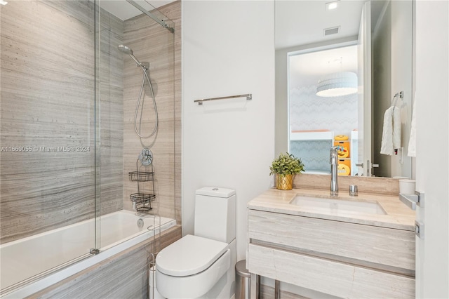18975 Collins Ave Unit 4502, Sunny Isles Beach, FL 33160 - bathroom with shower / bathtub combination, toilet, and vanity