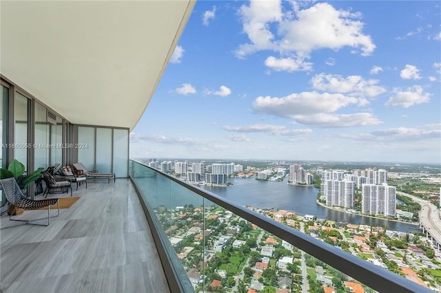 18975 Collins Ave Unit 4502, Sunny Isles Beach, FL 33160 - balcony with a water view and a view of city